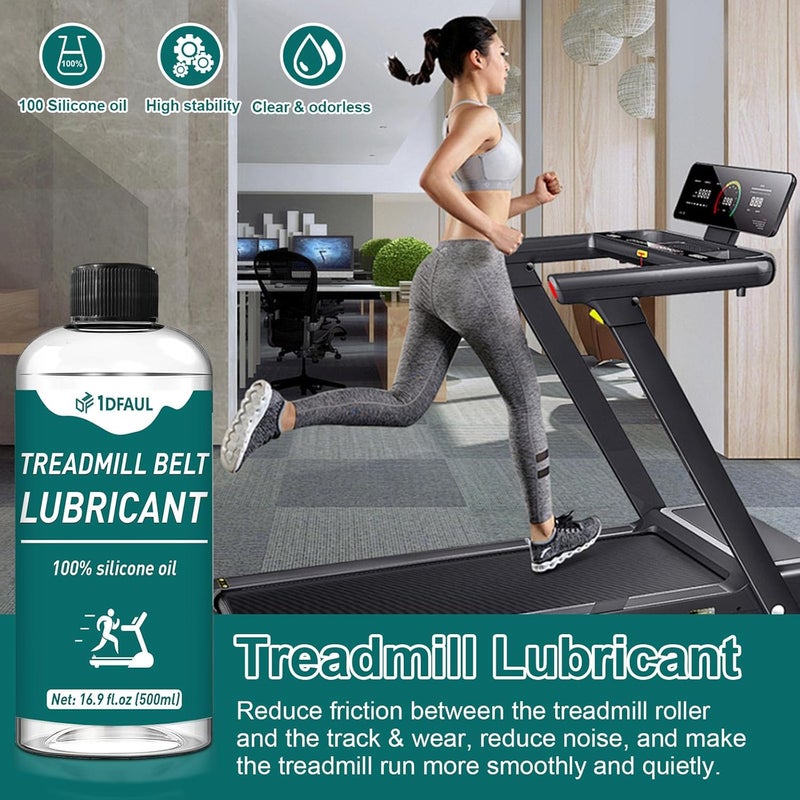 1DFAUL 500ml Treadmill Oil Belt Lubricant, Silicone Treadmill Lubricant for Belt High Temperature Resistance, Reduces Friction, Noise & Wear, Suitable for Various Treadmills Models - Image 2